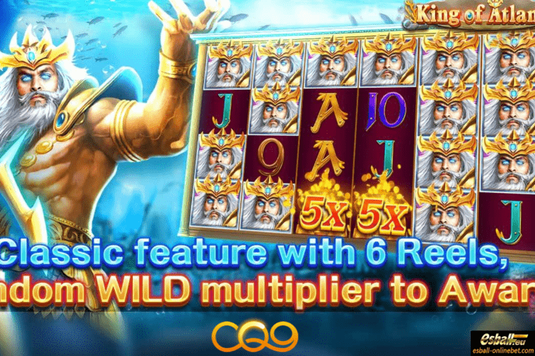 King of Atlantis slot game by CQ9, featuring majestic underwater themes with powerful sea creatures and hidden treasures.